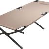 Coleman Trailhead Easy-Step Folding Cot with Foot Lock, Camping Cot with Removable Side Table & Pocket, Supports up to 300lbs, Great for Camping, Lounging, Elevated Sleeping, Guests, & More 4