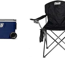 Coleman 100-Quart Wheeled Cooler and 4-Can Camp Chair Bundle