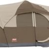 Coleman Skylodge Camping Tent 8/10/12 Person Weatherproof Family Tent with Convertible Screen Room Color-Coded Poles Room Divider Rainfly and Storage Pockets Fits Multiple Queen-Sized Airbeds 4