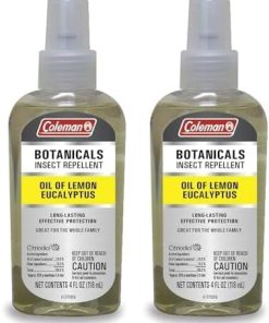 Coleman Insect Repellent Spray – Botanicals Non-DEET Lemon Eucalyptus Insect Repellent Pump Spray, Protection Against Ticks, Mosquitoes, chiggers, gnats, Ideal for Camping, Outdoor Activities, 4floz