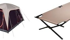 Coleman Skylodge 8/10/12 Person Tent and Trailhead II Camping Cot Bundle