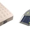 Coleman QuickBed Elite Extra-High Airbed with Built-in Pump, Leak-Free Airbed with Soft Plush Top and Carry Bag, Queen and Twin Options Available & 2-Person Sundome Tent, Navy