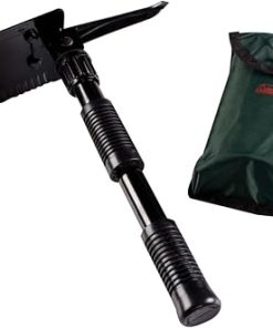 Coleman Backpacking Folding Shovel & Pick, Steel Folding Spade with Serrated Edge & Carry Case, Great for Camping, Fire Pits, Emergencies, Backyard, & More