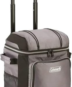 Coleman Chiller Series Insulated Portable Wheeled Soft Cooler, Leak-Proof 42 Can Capacity Cooler with Heavy Duty Wheels and Handle and Ice Retention