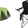 Coleman Camping Chair with 4 Can Cooler | Chair with Built in 4 Can Cooler, Grey/Black Outdoor Compact Folding Table, Sturdy Aluminum Camping Table with Snap-Together Design 3