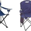 Coleman Outpost Breeze Steel Deck Chair, Portable Folding Chair with Padded Arm Outdoor Compact Folding Table, Sturdy Aluminum Camping Table with Snap-Together Design, Seats 4 3