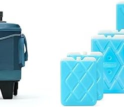 Coleman Sportflex Insulated Cooler with Expandable Pockets & X-treme Chill Reusable Slim Ice Packs 5-Pack for Lunch, Day Trips & Getaways