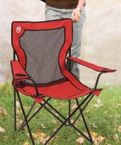 Coleman Broadband Mesh Quad Camp Chair with Carry Bag & Cup Holder, Cooling Mesh Back with Adjustable Arms 2