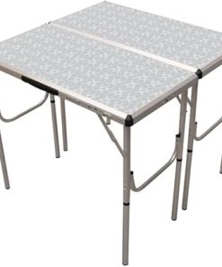 Coleman 4-in-1 Outdoor Folding Table, Lightweight Camping Table with 3 Adjustable Heights & Carry Handle, Great for Patio/Deck, Camping, Tailgating, & More