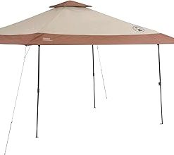 Coleman 13x13ft Instant Canopy Sun Shelter, Portable Shade Tent Sets Up in 3 Minutes, Vented Roof for Airflow & UPF 50+ Sun Protection