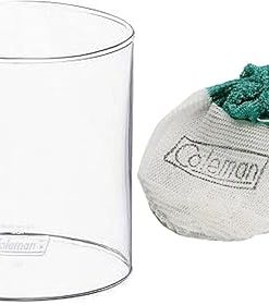 Coleman Glass Globe for Fueled Lanterns and InstaClip Lantern Mantles 2-Pack for Lantern Models 214, 214A, 214B, 214C, 282, 282A, 288, 288A, 288B
