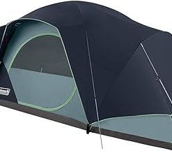 Coleman Skydome XL Family Camping Tent, 8/10/12 Person Dome Tent with 5 Minute Setup, Includes Rainfly, Carry Bag, Storage Pockets, Ventilation, and Weatherproof Liner, Blue Nights