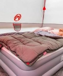 Coleman GuestRest 18″ Plush Top Double High Air Mattress Airbed with Integrated Storage System and Carry Bag, Pump Not Included, Queen 2