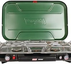 Coleman Classic 3-Burner Propane Camping Stove with InstaStart Ignition, Portable Cooktop with 3 Adjustable Burners & 28,000 BTUs of Power