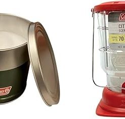 Coleman Citronella Candle & 70+ Hour Outdoor Candle Lantern Bundle - 11oz Tin & 6.7oz Lantern for Camping, Picnics & Patio