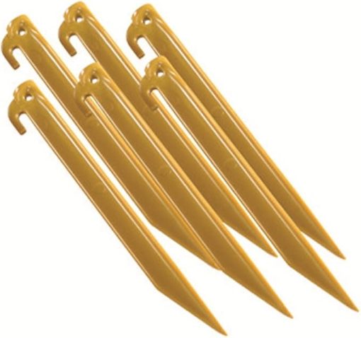 Coleman Tent Pegs, 9-Inch Long Durable Plastic Tent Stakes, 6-Pack - Image 2