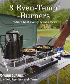 Coleman Cascade 328 3-Burner Camping Stove, Portable Cooktop with 28,000 BTUs, Matchless Lighting, & Dual Wind Guards, Great for Outdoor Cooking, Camping, Tailgating, Grilling, BBQs, & More 2