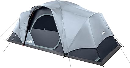 Coleman Skydome Camping Tent with LED Lights, Weatherproof 4/8 Person Family Tent Includes Pre-Attached Poles, Rainfly, Carry Bag, Ventilation and LED Lighting System, Sets Up in 5 Minutes Coleman Skydome Camping Tent with LED Lights, Weatherproof 4/8 Person Family Tent Includes Pre-Attached Poles, Rainfly, Carry Bag, Ventilation and LED Lighting System, Sets Up in 5 Minutes