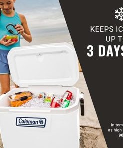 Coleman Marine Cooler with Fully Insulated UV Guard Lid & Body, Keeps Ice for 3+ Days, Great for Boating & Fishing, 52qt/100qt Wheeled/120qt Options 2