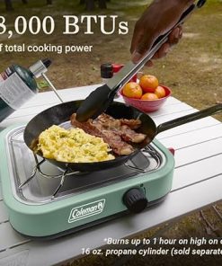 Coleman Cascade 18 1-Burner Camping Stove, Portable Cooktop with 8000 BTUs & Matchless Lighting, Fits 12-Inch Pan, Great for Outdoor Cooking, Camping, Tailgating, Grilling, BBQs, & More 2