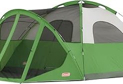 Coleman Evanston Tent with Screen Room 6/8 Person Weatherproof Tent Sets Up in 15 Mins Included Rainfly & Carry Bag Made of PFAS-Free Materials 2