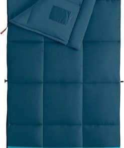 Coleman Kompact Cool-Weather Sleeping Bag, 20°F/30°F/40°F Adult Sleeping Bag with Heat Retention, Stuff Sack, & Snag-Free Zipper 2