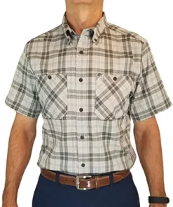 Coleman Men's Short Sleeve Adventure Stretch Shirt (XXL, Grey)