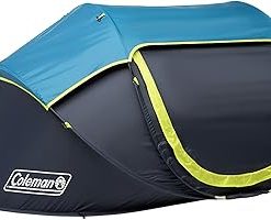 Coleman Pop-Up Camping Tent with Dark Room Technology, 2/4 Person Tent Sets Up in 10 Seconds & Blocks 90% of Sunlight, Includes Pre-Assembled Poles, Adjustable Rainfly, & Taped Floor Seams