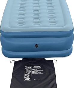Coleman: SupportRest Plus: 16″ Twin Airbed – Handheld A/C Pump, Double-High Inflatable Mattress, Storage Bag, Water-Resistant PVC, Indoor-Outdoor 2