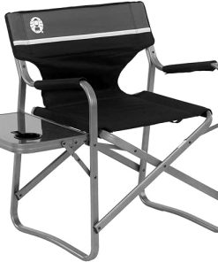 Coleman Portable Aluminum Camp Chair with Side Table & Cup Holder, Lightweight Folding Chair for Outdoor Seating