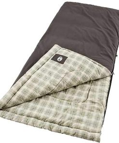 Coleman Heritage Big & Tall Cold-Weather Sleeping Bag - 10F Camping for Adults, Comfortable & Warm Flannel for Outdoor Use, Fits Adults up to 6ft 7in Tall
