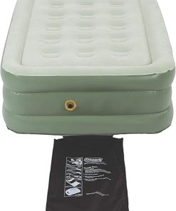 Coleman SupportRest Double-High Air Mattress for Indoor or Outdoor Use, Easily Inflatable Airbed with Plush Top & Carry Bag, Queen & Twin Options Available