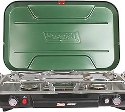 Coleman Classic 3-Burner Propane Camping Stove, Portable Camp Stove & NorthStar 1500 Lumens 1-Mantle Propane Lantern, Push-Button Instastart Ignition with Pressure Regulator 2