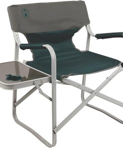 Coleman Outpost Elite Folding Camp Chair with Side Table & Cup Holder, Weather-Resistant Portable Chair with Arm Rests