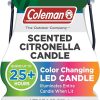 Coleman Repellents Tin Mug Outdoor Citronella Candle | Rustic Outdoor Camping Candle with Campfire Scent, Red 4
