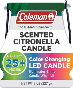 Coleman Color Changing LED Citronella Outdoor Scented Candle - 8 oz