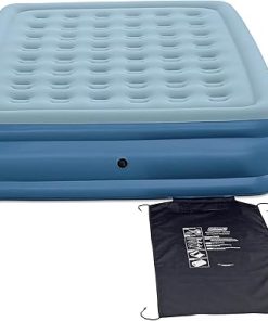 Coleman: SupportRest Plus: 16″ Queen Airbed – Handheld A/C Pump, Double-High Inflatable Mattress, Storage Bag, Water-Resistant PVC, Indoor-Outdoor 2