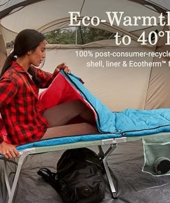 Coleman Flatlands 40°F Sleeping Bag, Made from 100% Recycled Material, Cool Weather Adult Sleep Sack 2