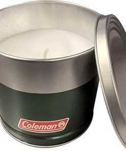 Coleman Outdoor Citronella Candle, Decorative Tin Candle for Patio, Backyard, Camping, and Outdoor Use, Includes Lid for Protection, Up to 25 Hours Burn Time, 11oz