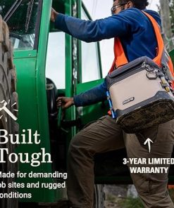 Coleman Pro Insulated Lunchbox 16/24 Can Portable Soft Cooler Rugged Outdoor Design for Jobsites Puncture-Resistant with Dry Storage Compartment Shoulder Strap & Oversized Zippers 2