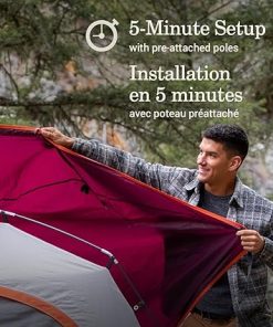 Coleman SKYDOME Tent, Adult, Unisex, BlackBerry, 4-Person 2