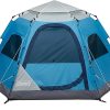 Coleman Camp Burst 4-Person Camping Tent, Umbrella-Style Pop-Up Tent with 45s Easy Setup, Dark Room Option Available, Tub Floor and Taped Seams Keep You Dry, 360° Views