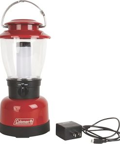 Coleman Classic Rechargeable 400 Lumens LED Lantern Water-Resistant Lantern with USB Charging Port and Carry Handle Great for Camping Power Outage Emergencies & Home Use