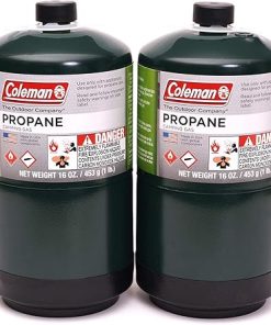 Coleman 2 Pack Propane Fuel Tank – 16 oz, Green, Steel 2