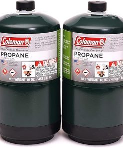 Coleman 2 Pack Propane Fuel Tank - 16 oz, Green, Steel