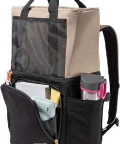 Coleman Now Backpack/Tote Bag Cooler, 20/24 Can Cooler with Leak-Proof Liner & Large Pocket Compartments, Made from 100% Recycled Fabric, Great for Moms, Weekends, Travel, Picnic, Beach, & More