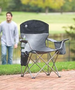 Coleman Oversized Black Camping Lawn Chairs + Cooler, 2-Pack | 2000020256 2