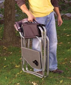 Coleman Portable Aluminum Camp Chair with Side Table & Cup Holder, Lightweight Folding Chair for Outdoor Seating 2