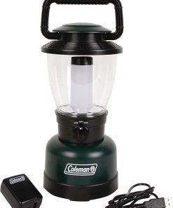 Coleman Rugged Rechargeable 700L LED Lantern, Water & Impact-Resistant Rechargeable Lantern with USB Charging Port, Carry Handle, & 2 Light Modes; Lifetime LEDs Never Need Replacing