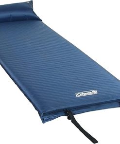 Coleman Self-Inflating Sleeping Pad with Pillow, Lightweight Inflatable Camp Pad with Extra Padding & Quick Deflation, No Air Pump Needed, Great for Camping, Backpacking, Traveling, & More